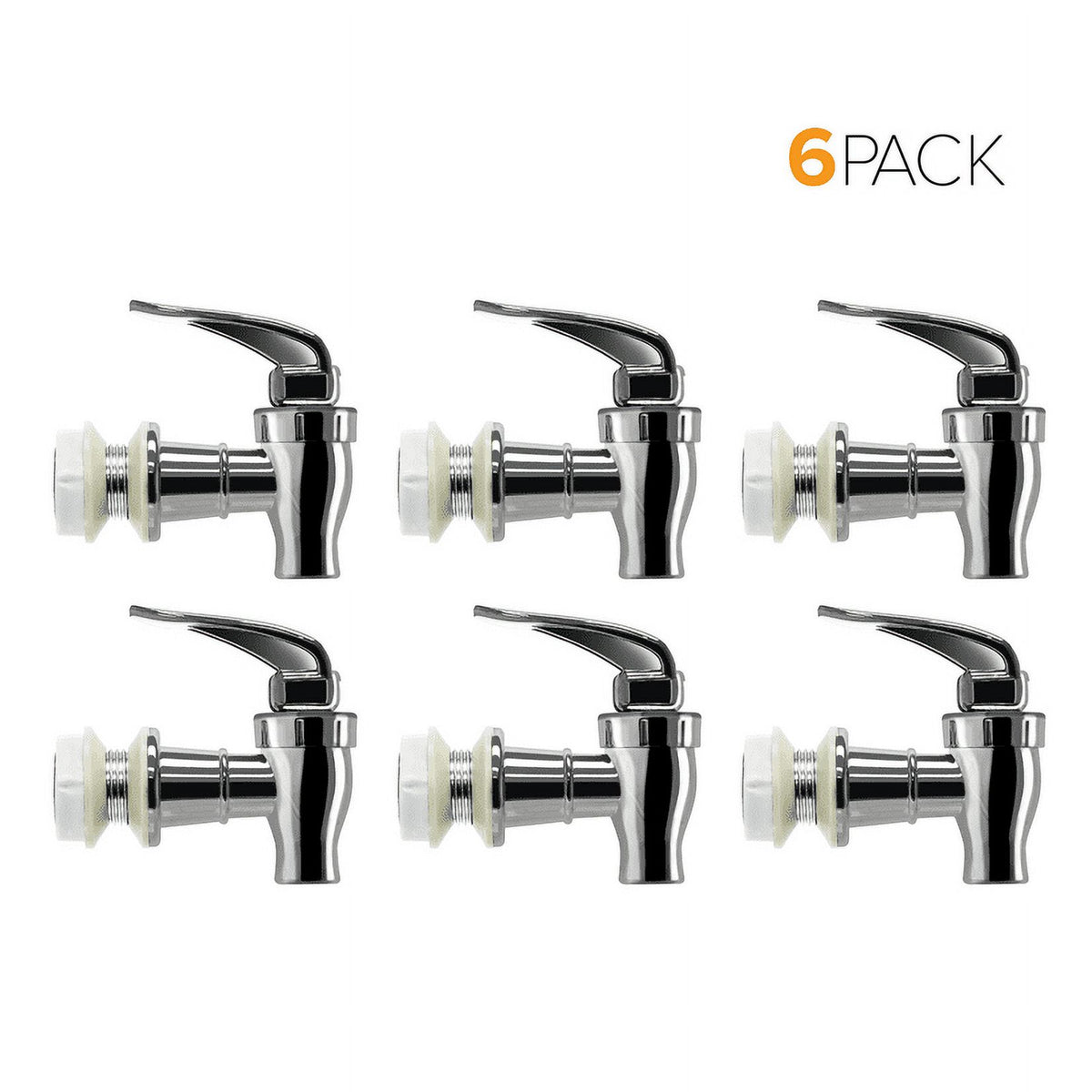 Chrome Replacement Valve 6-Pack for Water Dispensers F15178