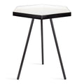 White and Black Hexagon Side Table G39701