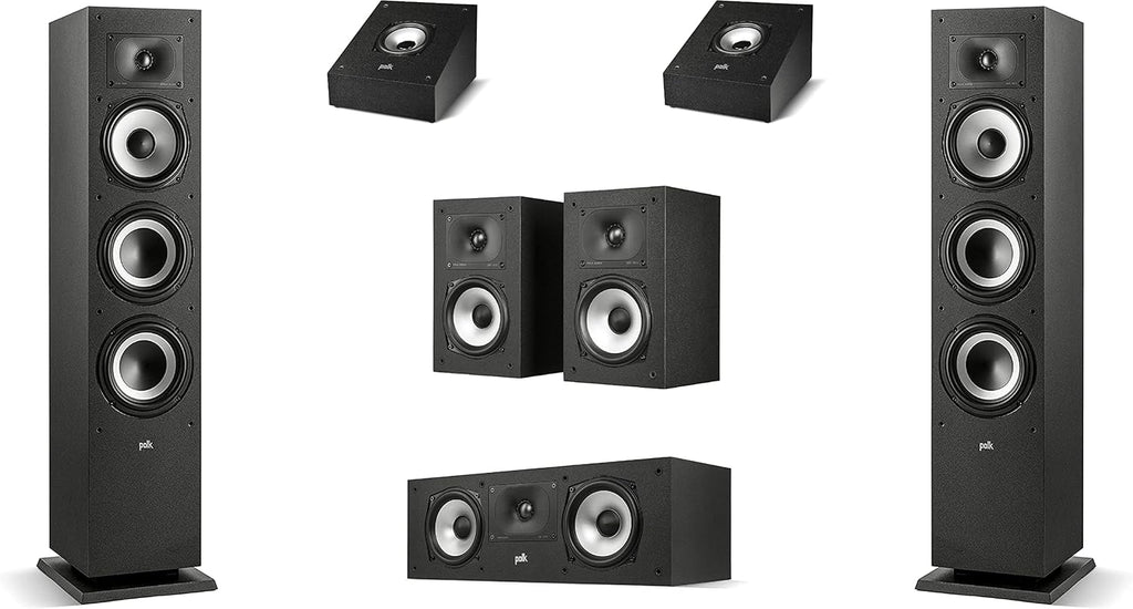 Pair of Midnight Black Bookshelf or Surround Speakers P5769