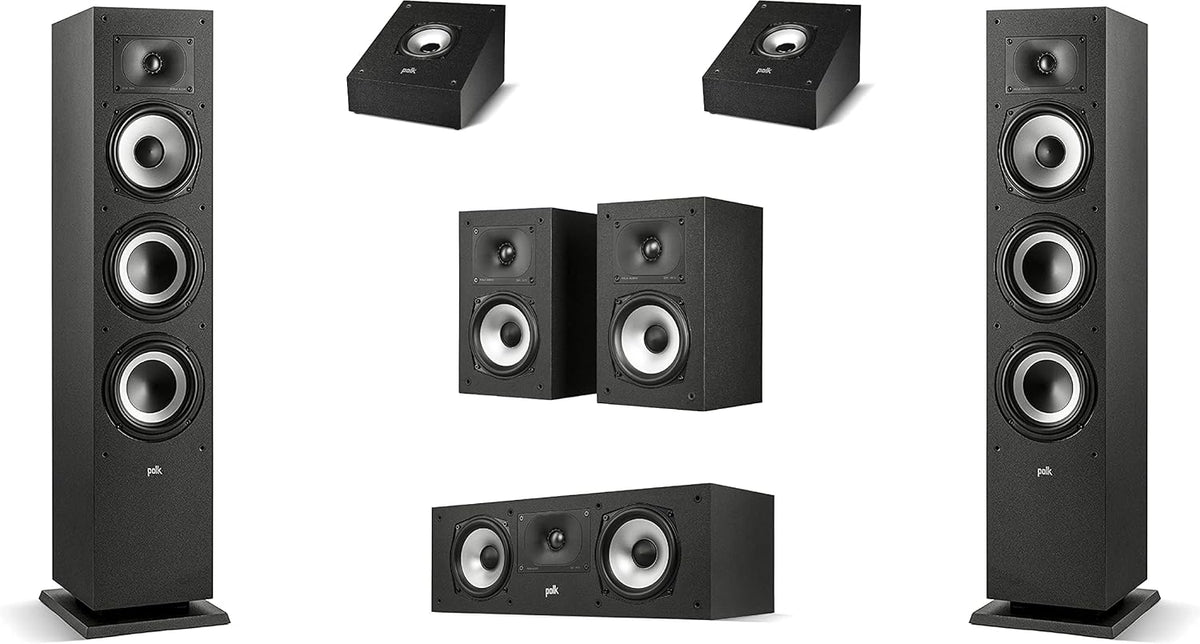 Pair of Midnight Black Bookshelf or Surround Speakers P5769