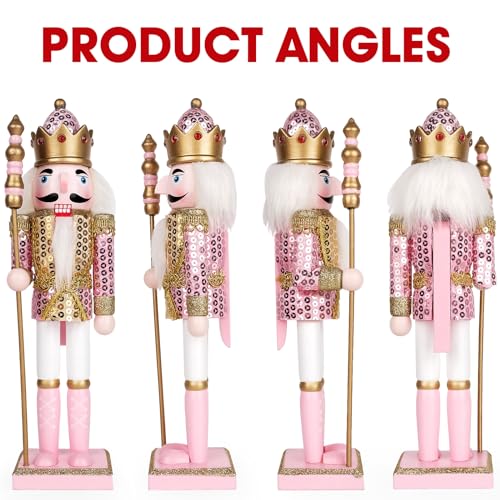 Pink Wooden Nutcracker Figure, 12” G648