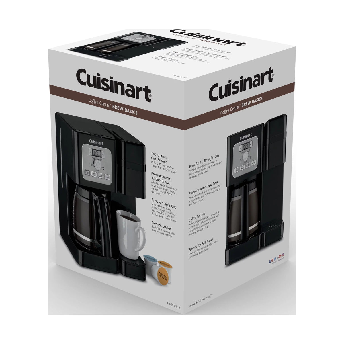 12 Cup Programmable Single-Serve Brewer, Black P564