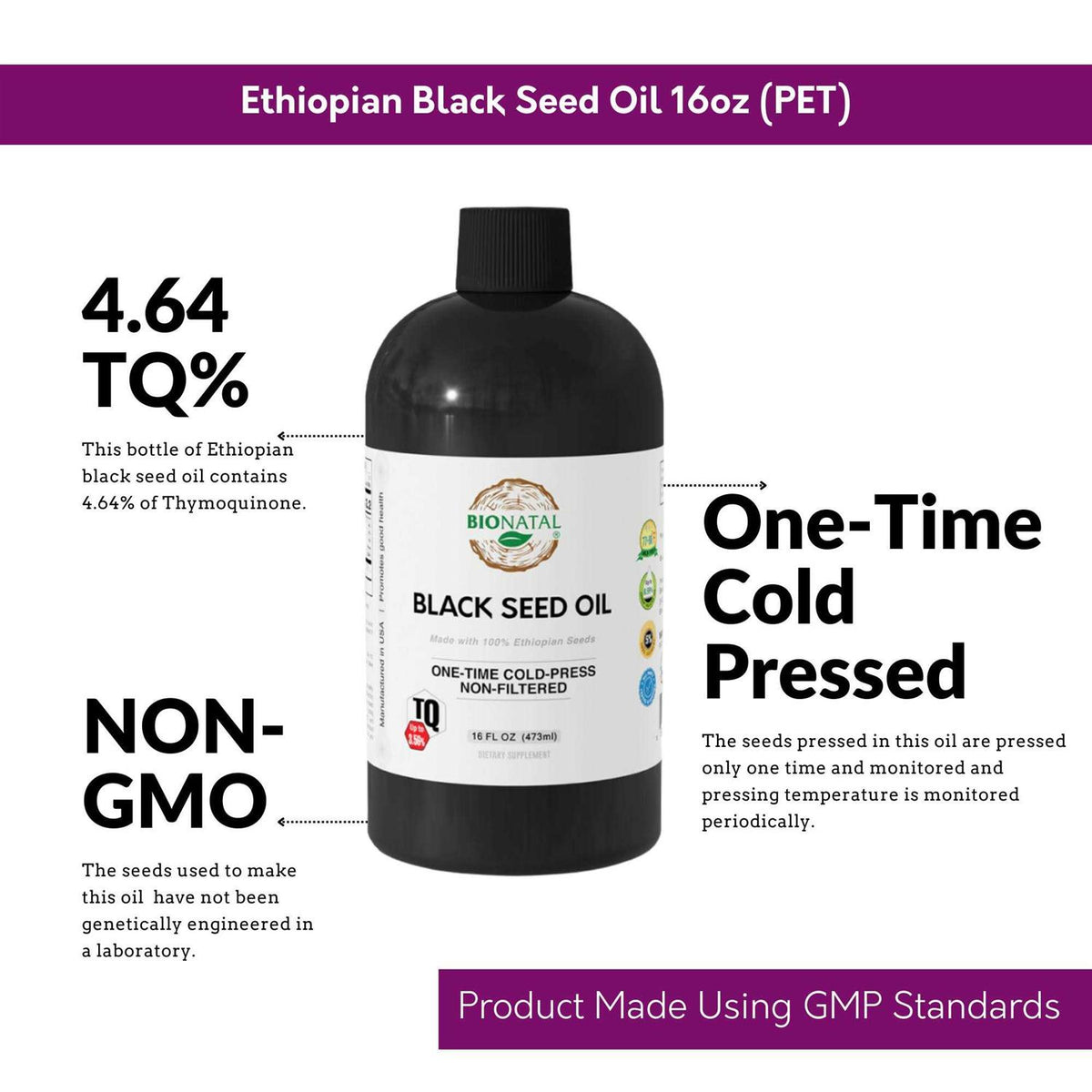 Ethiopian Black Seed Oil 16oz J763
