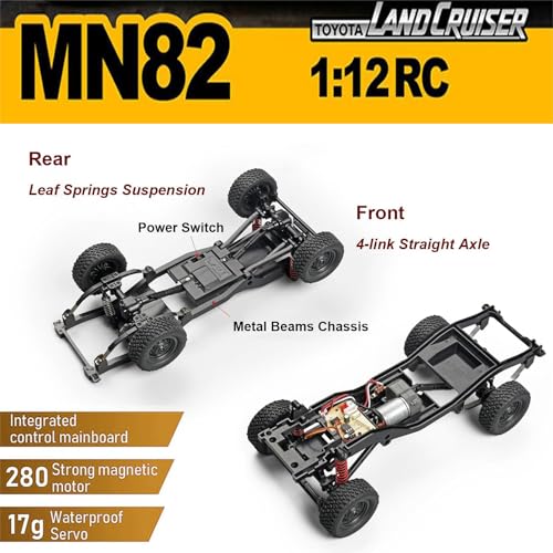 1/12 Scale 4x4 RC Crawler Truck with 2 Batteries O8872