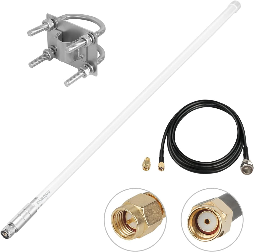 5.8 dBi LoRa Antenna 915Mhz Omni-Directional with 10ft Cable White W969