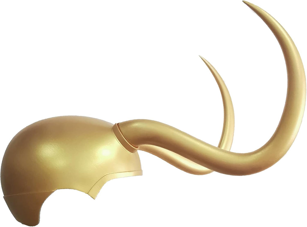 Gold Latex Crown Horn Helmet Mask Q30364