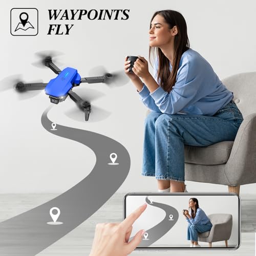 Foldable Mini Drone with 1080P Camera, 2 Batteries, Black G990