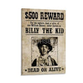 Retro Poster Old West Gunslinger Billy The Kid Wanted Poster 12x18inch J7779