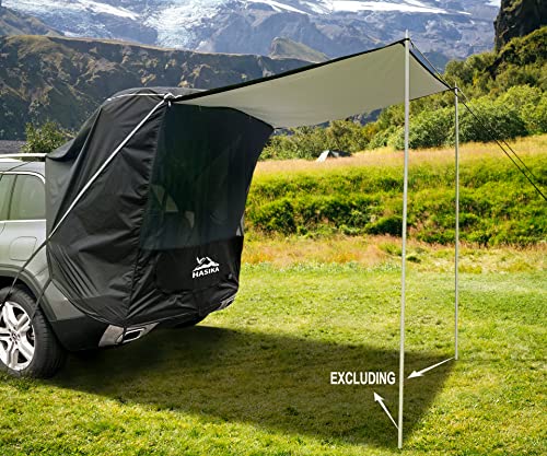 Black Waterproof SUV Camping Tent Awning with Screen Net Q410