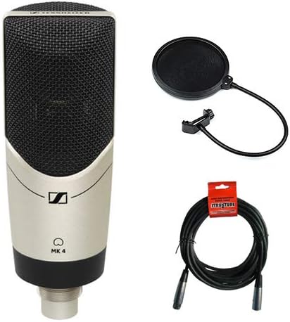 Condenser Microphone with Pop Filter and XLR to XLR Cable F8938