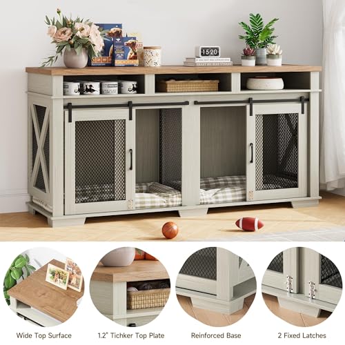 71" Dog Crate with 3 Storage Drawers & Removable Divider C8983