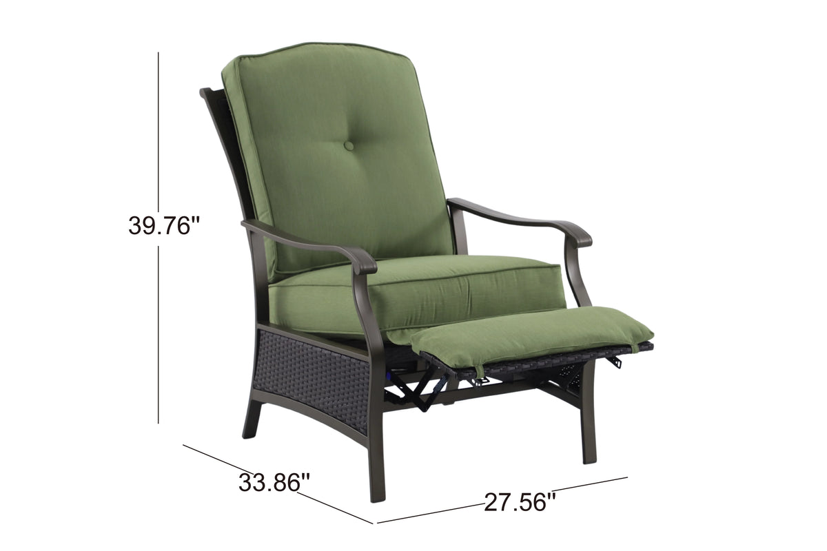 Green Steel Outdoor Recliner N6471