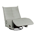 Green Gray Faux Leather Swivel Glider Recliner O60928