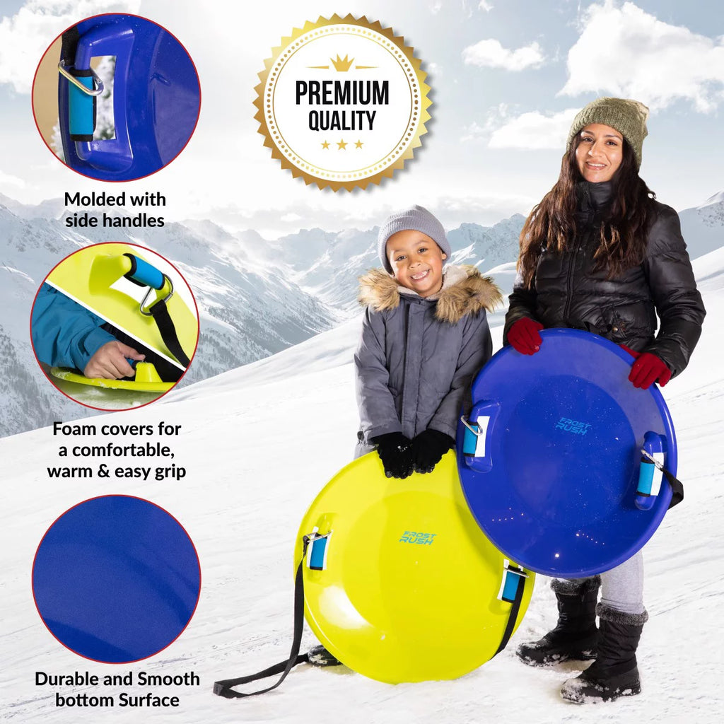 Large Arctic Winter Snow Sled with Foam Grips and Handles I66167