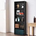 Black 5-Shelf Wood Bookcase L820600