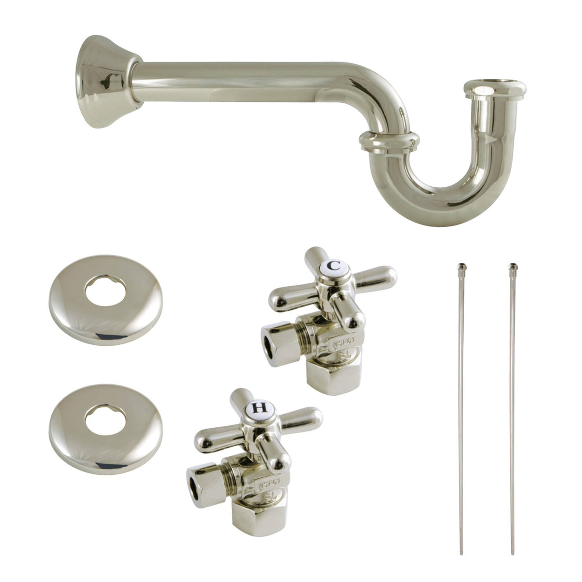 Polished Nickel Plumbing Supply Kit Combo V1271