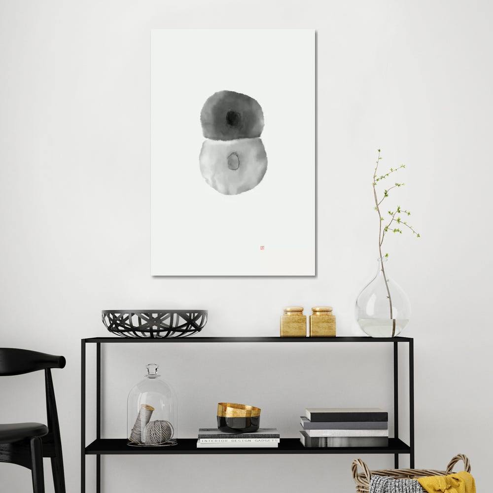 Canvas Abstract Geometric Circular Art Q6072