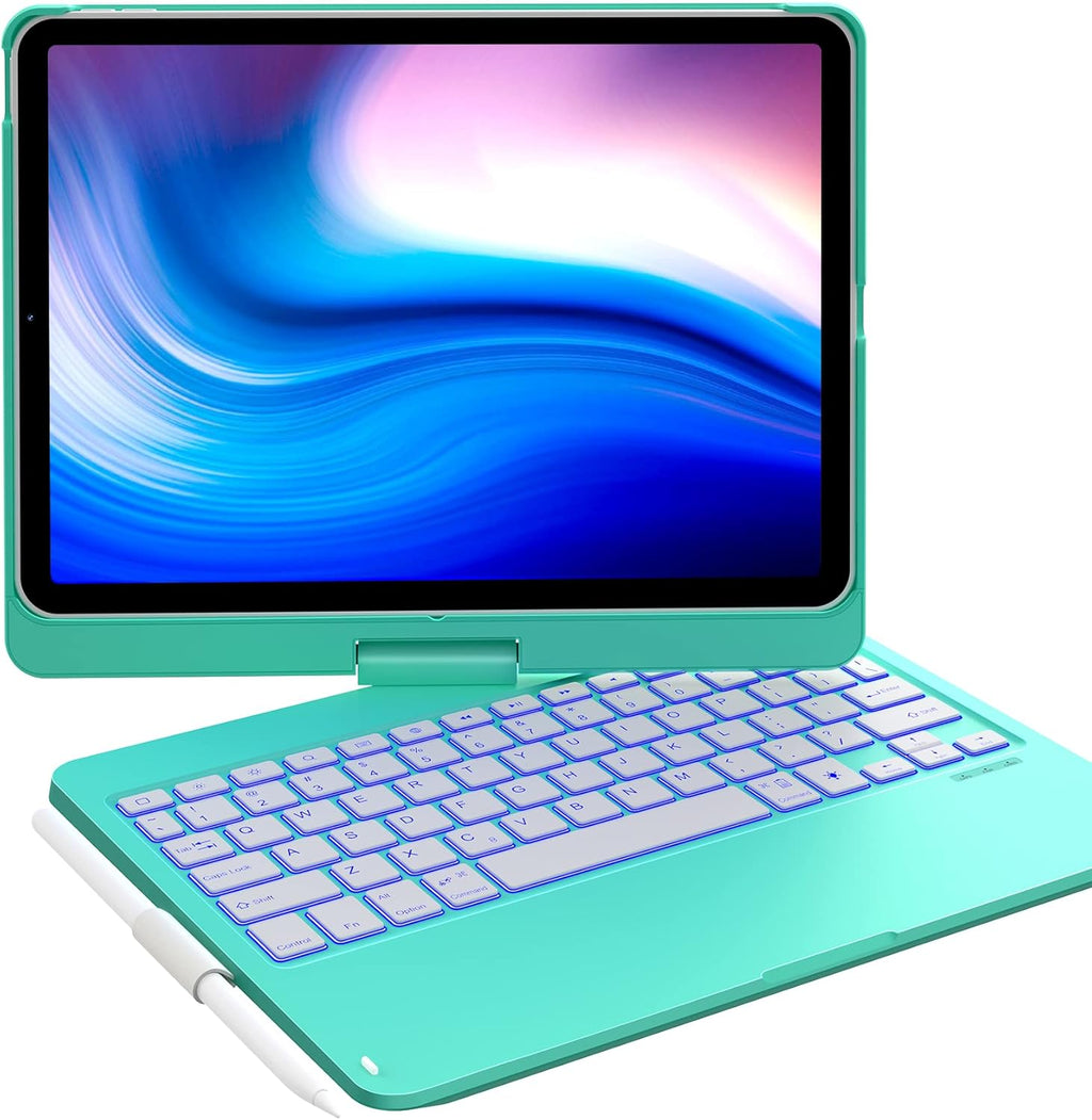 iPad Pro 11 Keyboard Case 360 Rotatable 7 Color Backlit Black Y985443