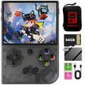 Black 3.5 Inch IPS Screen Retro Handheld Game Console with 64G TF Card X457102