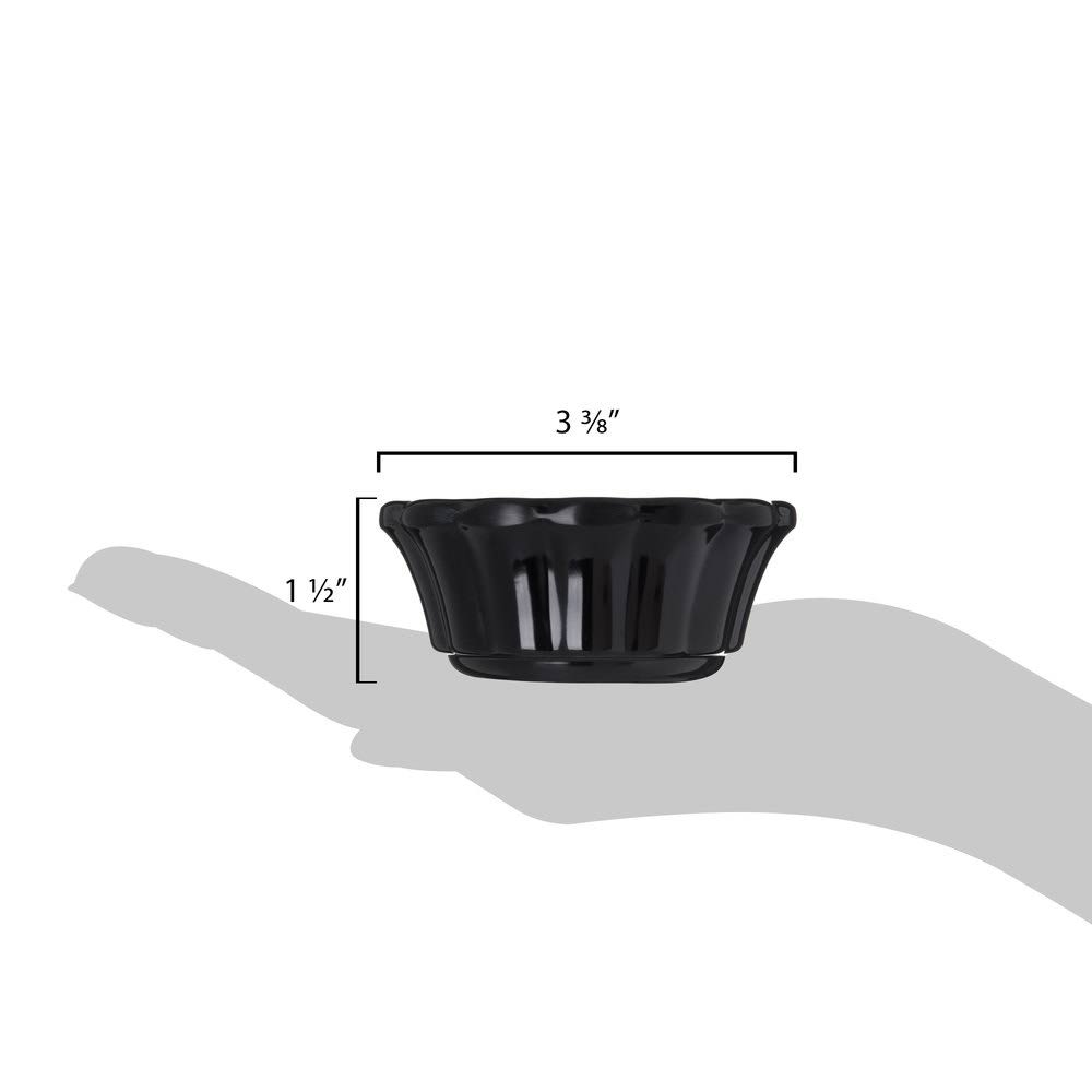 Black Scalloped Melamine Ramekin 3 oz. 48/Case E89848