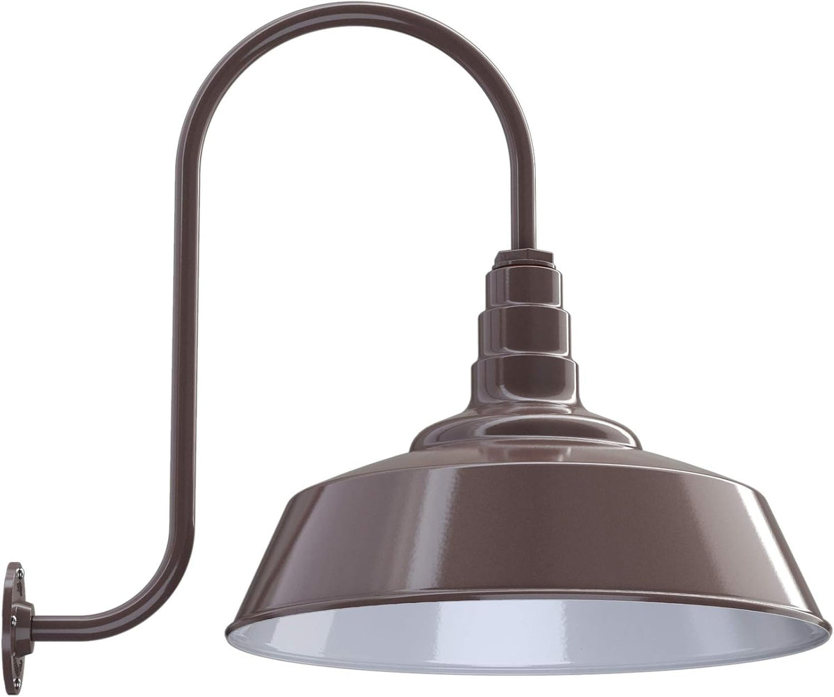 20 inch Dome Gooseneck Outdoor Wall Mounted Barn Light I60910
