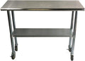 Stainless Steel Work Prep Table 24 x 30 with Wheels M183