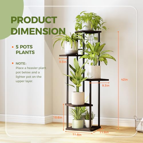 4 Tier Black Metal Plant Stand E513