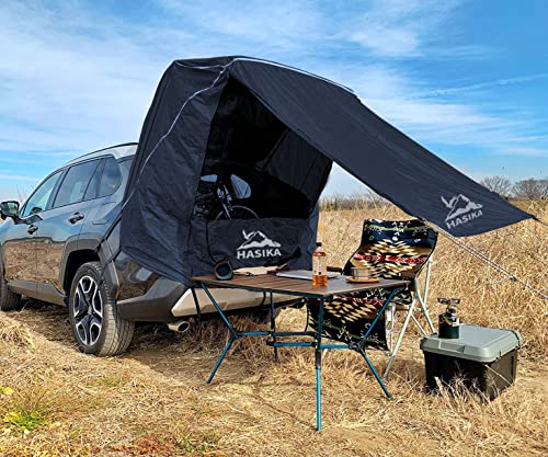 Black Waterproof SUV Camping Tent Awning with Screen Net Q410