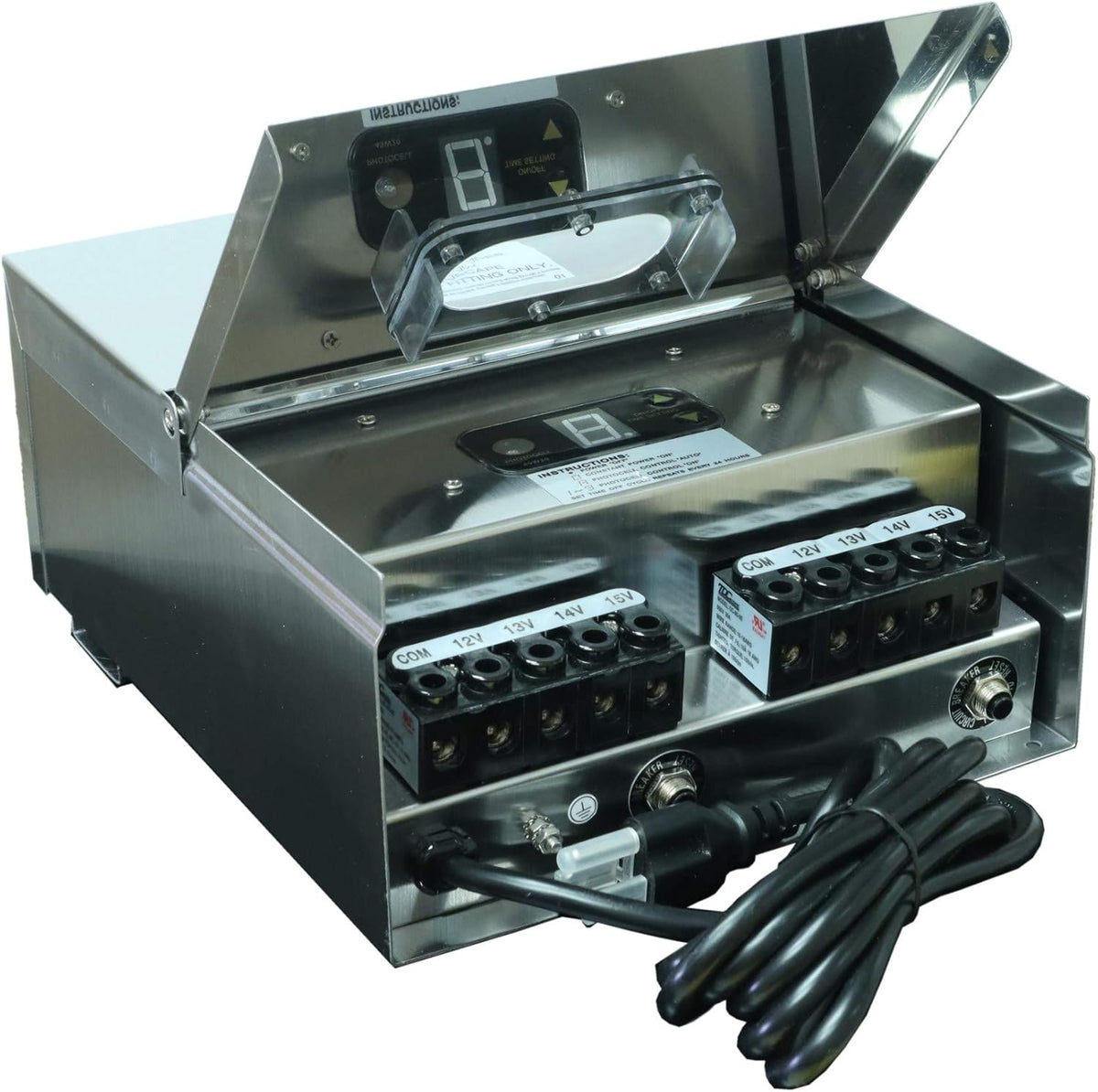 600W Multi Tap 120 Volt AC to 12-15 Volt Stainless Steel Transformer T668