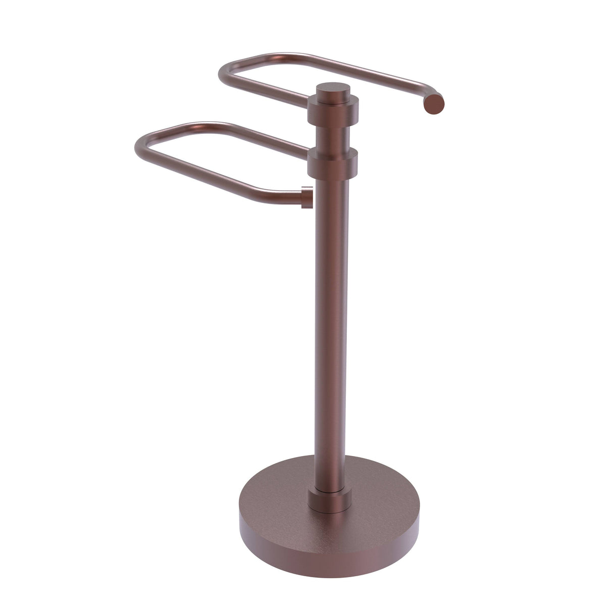 2 Arm Free Standing Towel Stand Antique Copper I870
