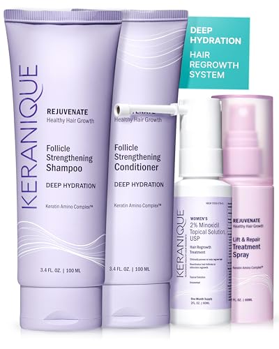 2% Minoxidil Hair Regrowth Treatment for Women, Deep Hydrating Shampoo and Conditioner, Hair Thickening Spray Q294153
