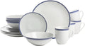 16-Piece Blue Ceramic Dinnerware Set Q756
