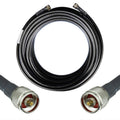 50-ohm N-Male to N-Male Black Coax Cable 60ft Q644