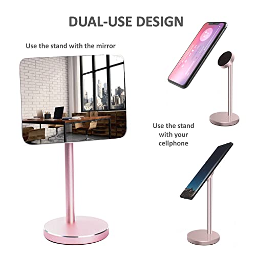 Silver Stand Detachable Wide Angle Real Glass Mirror D107434