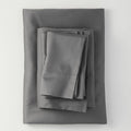 Queen 300 Thread Count Temperature Regulating Solid Sheet Set Dark Gray Z491221