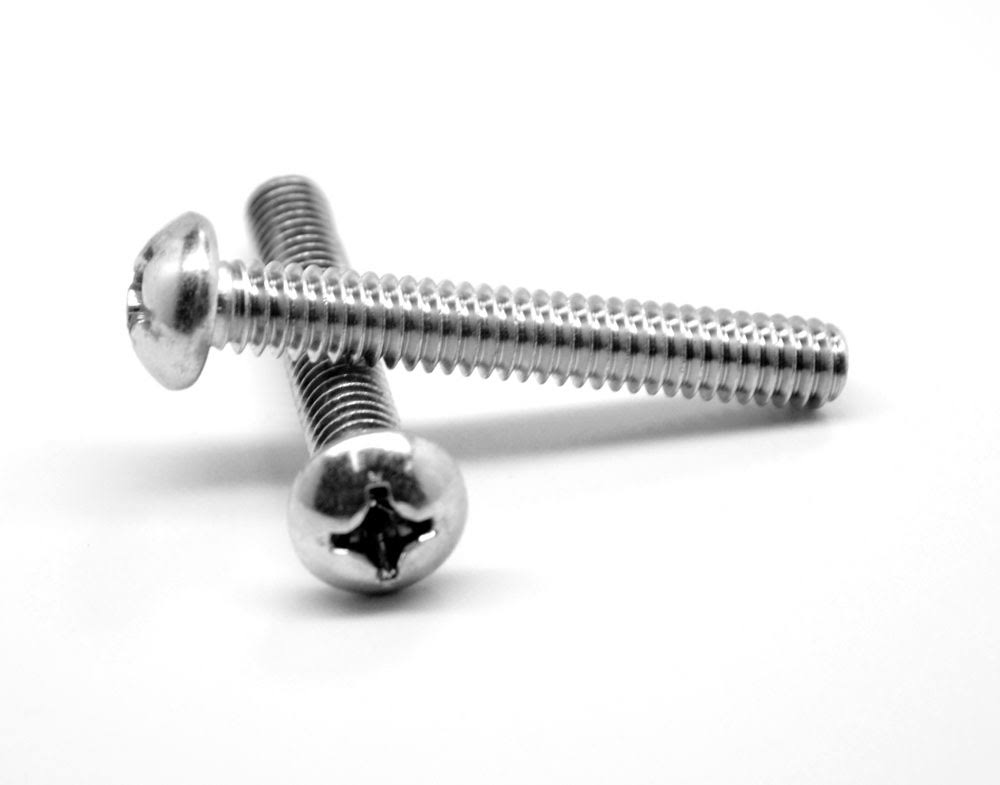 5/16x22-18 x 2 1/2x22 Coarse Thread Machine Screw Phillips Round Head Zinc Plated L593