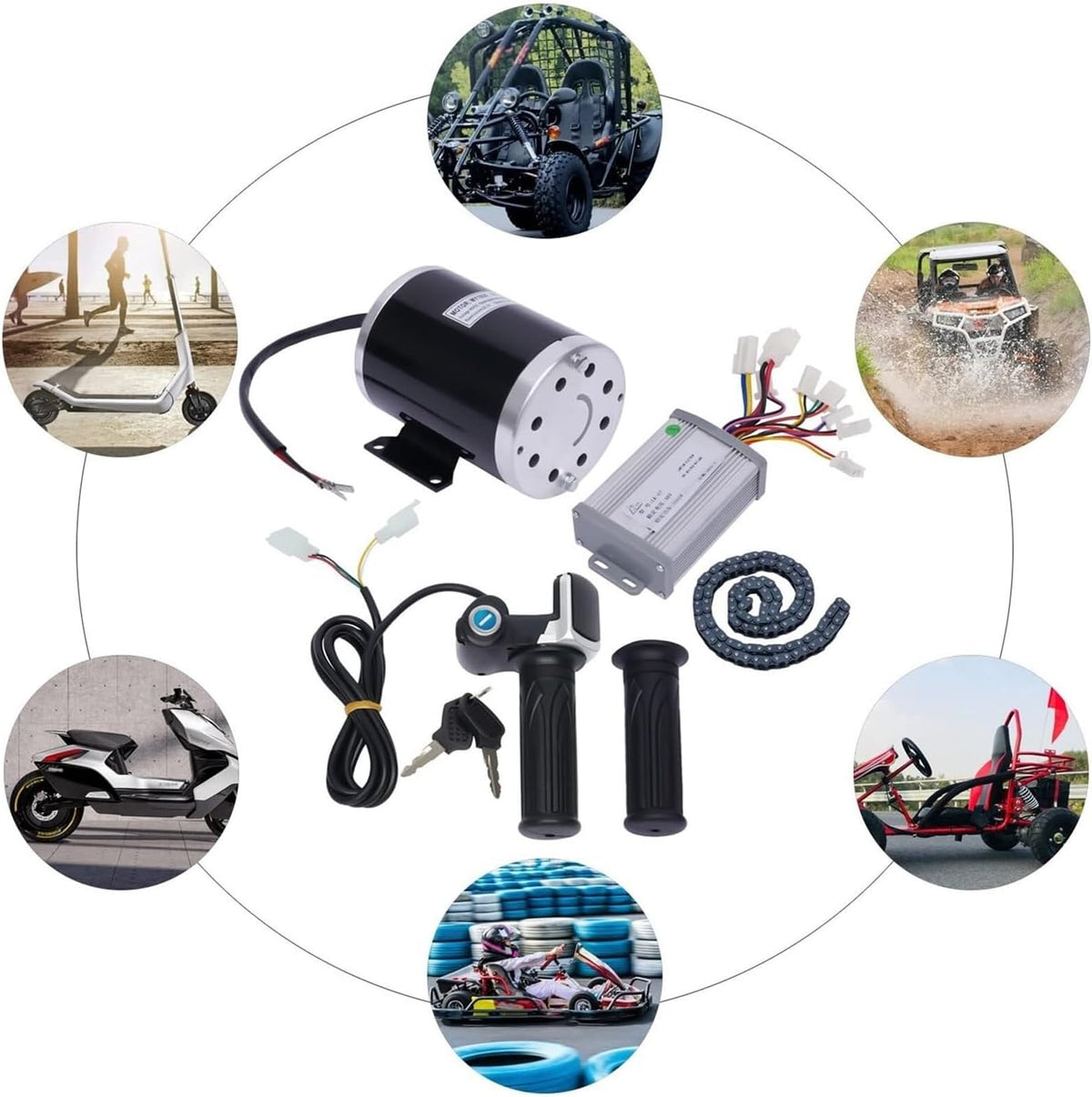 48V 1000W Electric Bicycle Conversion Kit with Controller 3 Speed Gears O1212