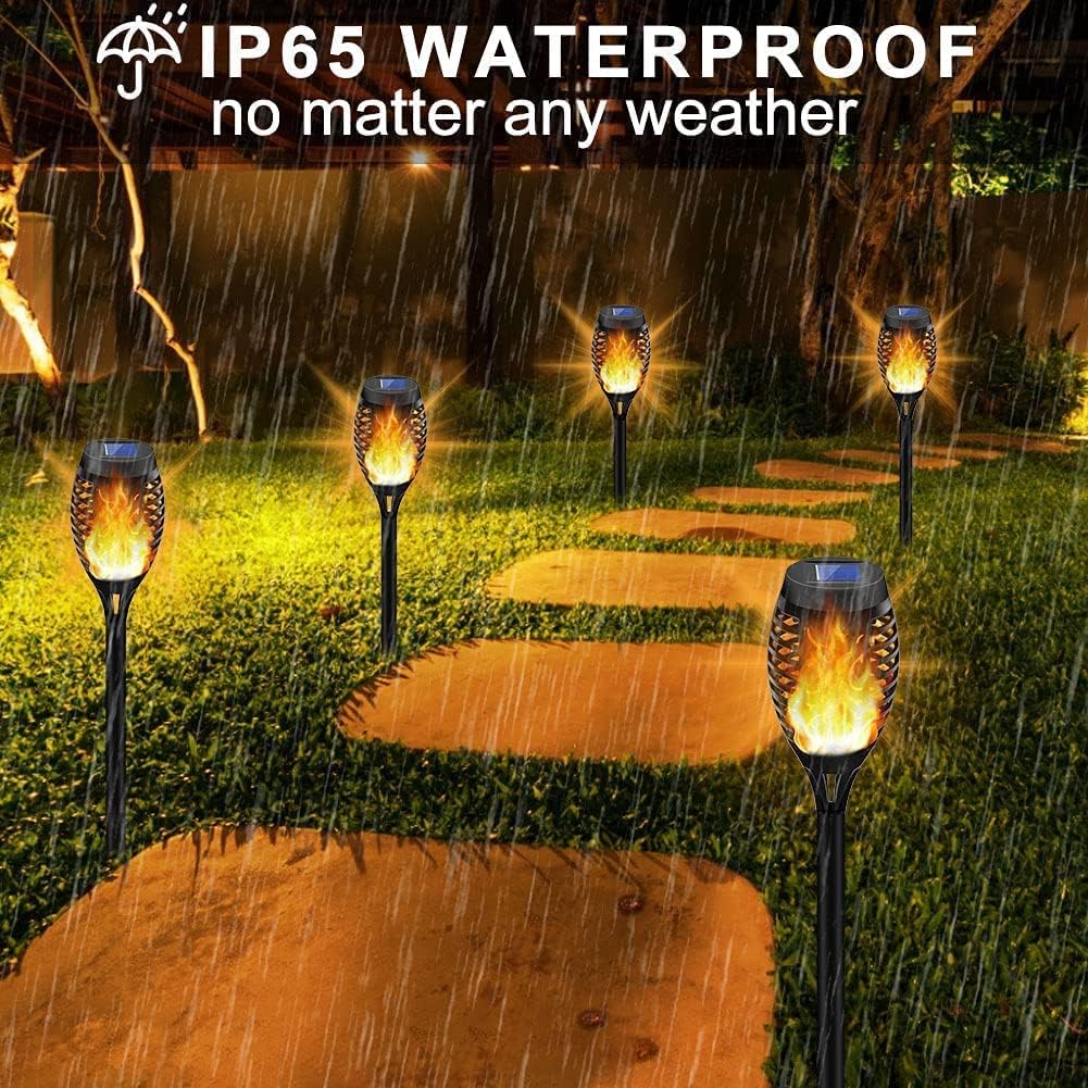 12 Pack Solar Torch Light with Flickering Flame F154140