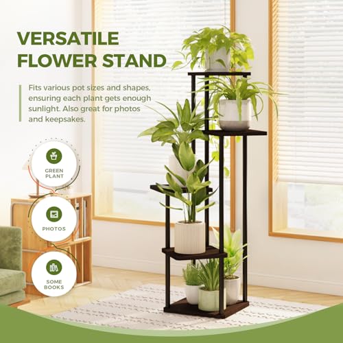 4 Tier Black Metal Plant Stand E513
