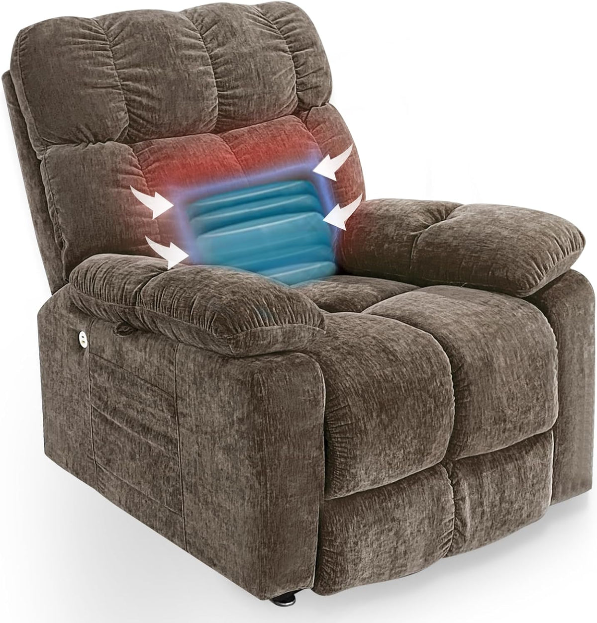 Electric Lift Recliner Sofa with Massage & Heating I337