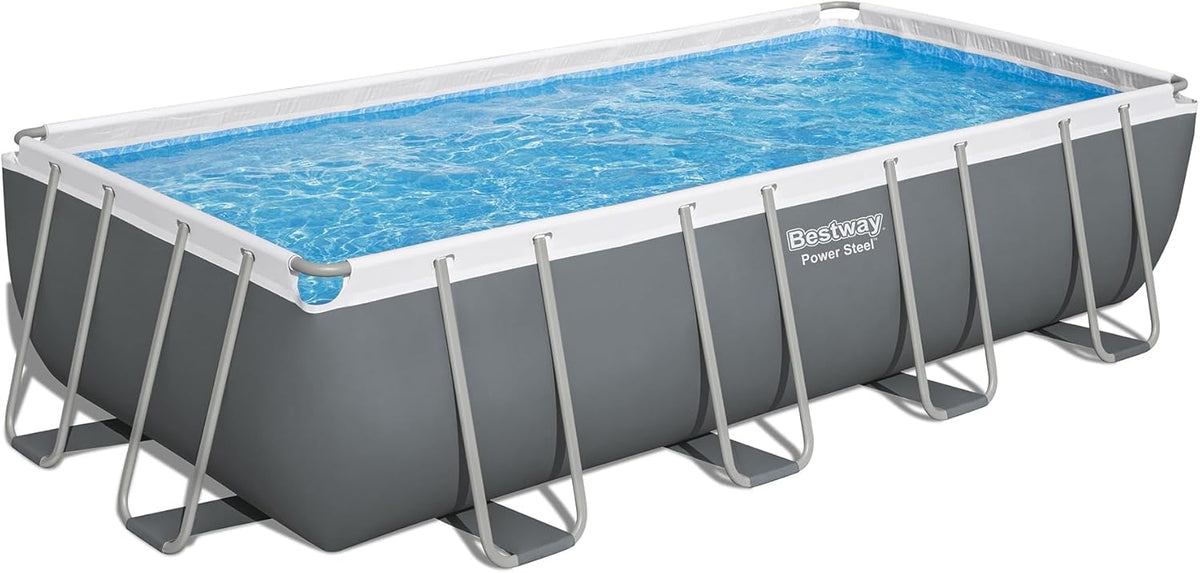 18' x 9' x 48" Rectangular Above Ground Swimming Pool Set with Sand Filter Pump O67755