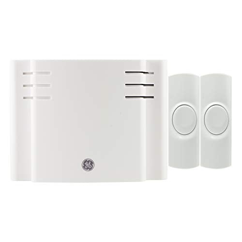 White Wireless Doorbell Kit with 2 Push Buttons and 8 Melodies X9847