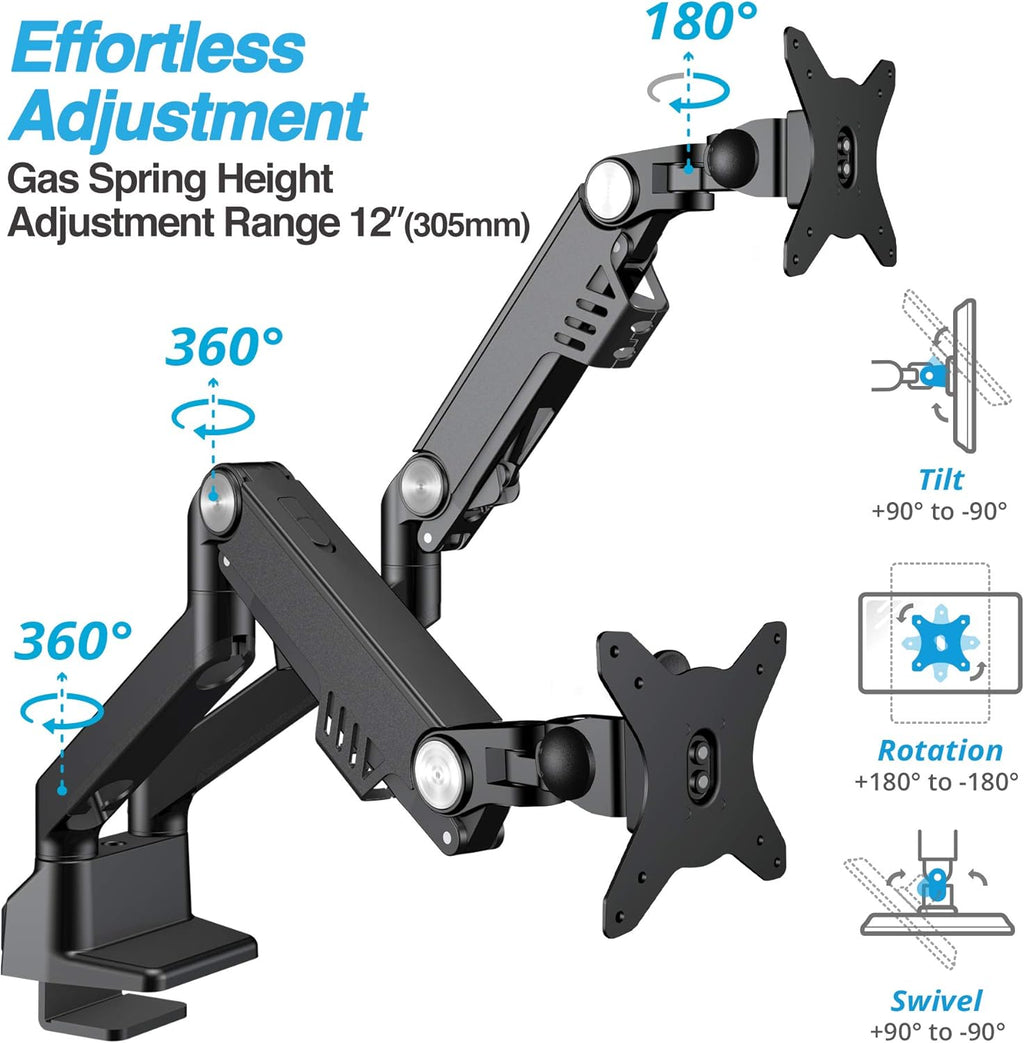 Dual 24-35 Monitor Arm Desk Mount W16528