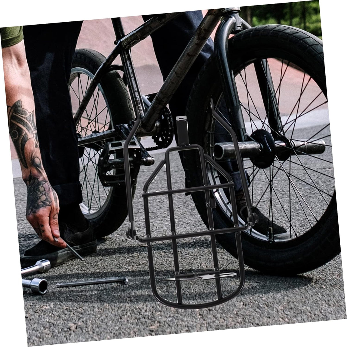 2pcs Bicycle Rear Seat Luggage Carrier Rack Mat Metal G4955