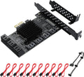 18 Port 6Gbps SATA 3.0 PCIE Card with SATA Cables T941858