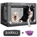 Charcoal Gray Portable Soft Dog Crate with Carry Bag B844