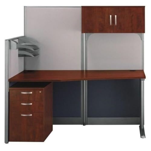 65W Pure White Straight Cubicle Desk with Storage X580