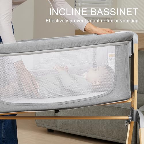Navy Blue 3 in 1 Baby Bassinet with Mattress and Wheels E60972