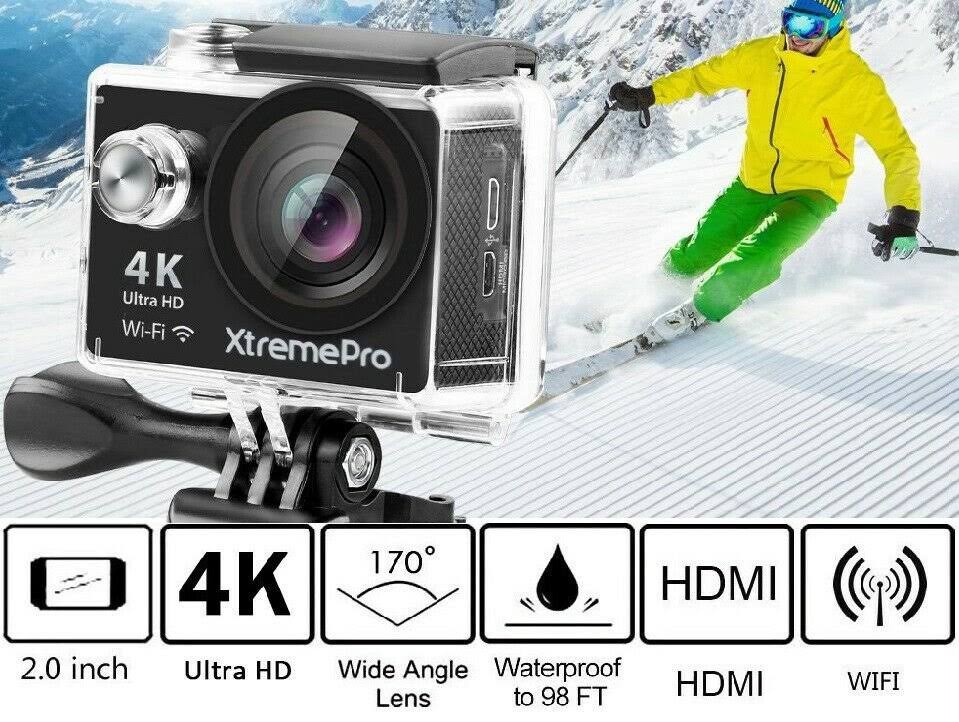 4K Ultra HD Sports Camera Bundle with Wireless Wrist Remote N6824