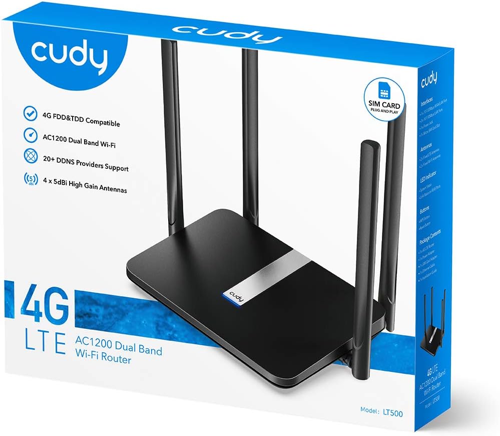 AC1200 Dual Band Unlocked 4G LTE Modem Router with SIM Card Slot H297